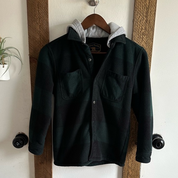 Green and Gray Plaid Hoodie Jacket - Picture 15 of 15